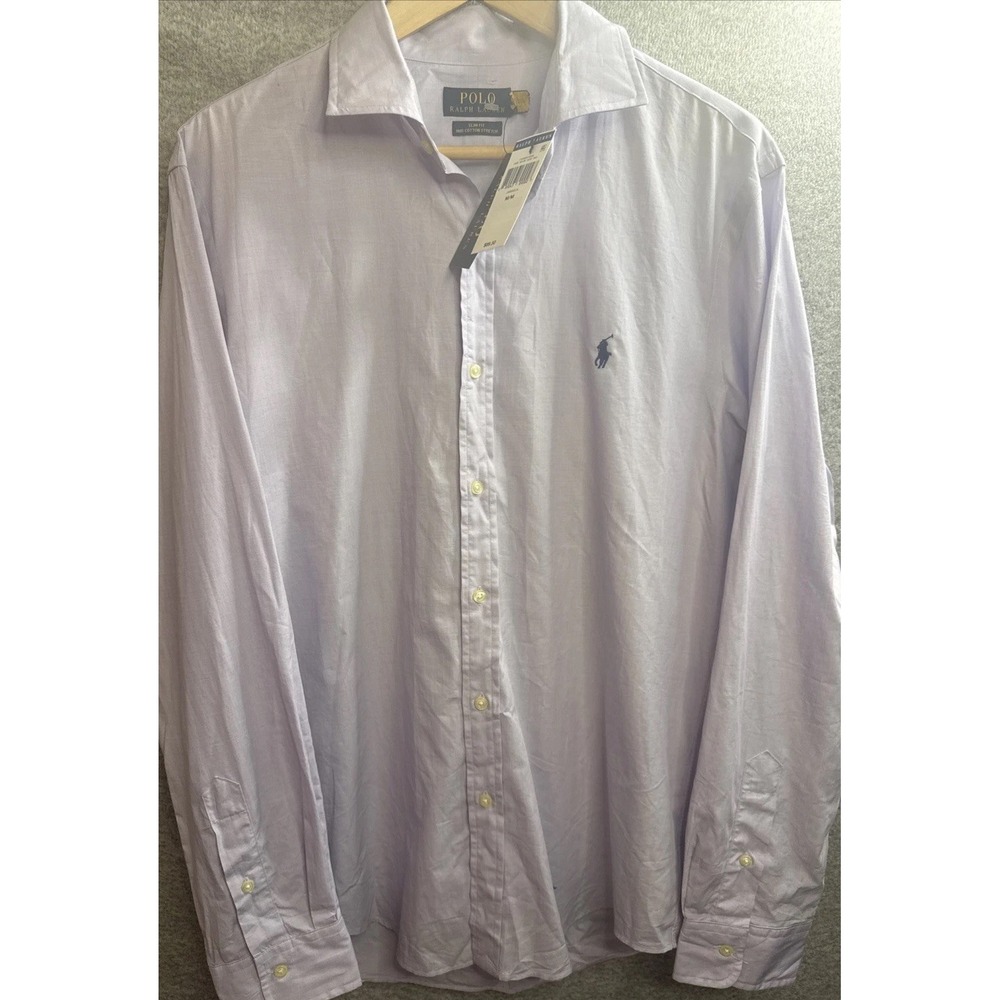 Polo Ralph Lauren Men's Slim-Fit Stretch Button-Down Shirt (Purple/Lavender